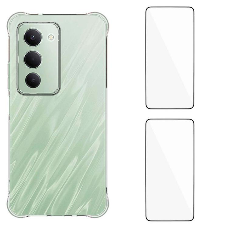 WANLONFENG Transparent Four-Corner Shockproof TPU Phone Case with 2pcs Screen Films, For Redmi A7 Pro 4G 171mm / Poco C85x 5G, For Redmi 15a 5G, For Redmi Turbo 5 Max / Poco X8 Pro Max 5G, For Redmi Turbo 5 / Xiaomi Poco X8 Pro 5G                      ...