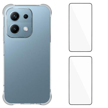 WANLONFENG Transparent Four-Corner Shockproof TPU Phone Case with 2pcs Screen Films, For Redmi A7 Pro 4G 171mm / Poco C85x 5G, For Redmi 15a 5G, For Redmi Turbo 5 Max / Poco X8 Pro Max 5G, For Redmi Turbo 5 / Xiaomi Poco X8 Pro 5G                      ...