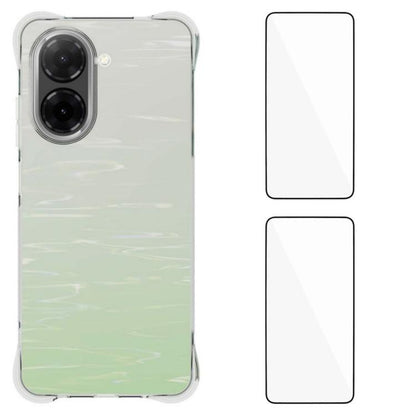 WANLONFENG Transparent Four-Corner Shockproof TPU Phone Case with 2pcs Screen Films, For Redmi A7 Pro 4G 171mm / Poco C85x 5G, For Redmi 15a 5G, For Redmi Turbo 5 Max / Poco X8 Pro Max 5G, For Redmi Turbo 5 / Xiaomi Poco X8 Pro 5G                      ...