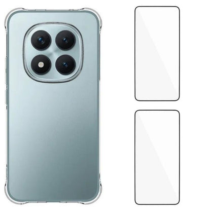 WANLONFENG Transparent Four-Corner Shockproof TPU Phone Case with 2pcs Screen Films, For Redmi A7 Pro 4G 171mm / Poco C85x 5G, For Redmi 15a 5G, For Redmi Turbo 5 Max / Poco X8 Pro Max 5G, For Redmi Turbo 5 / Xiaomi Poco X8 Pro 5G                      ...