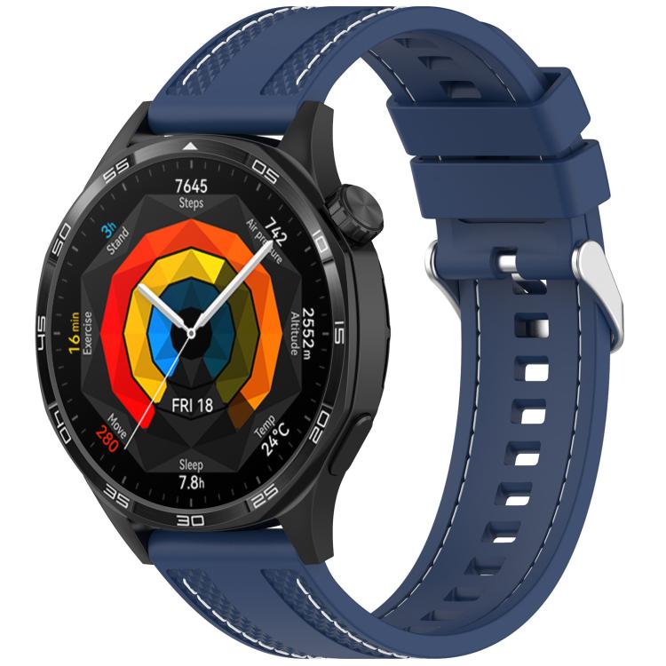 xDfind Stitching Silicone Sport Watch Band, 22mm