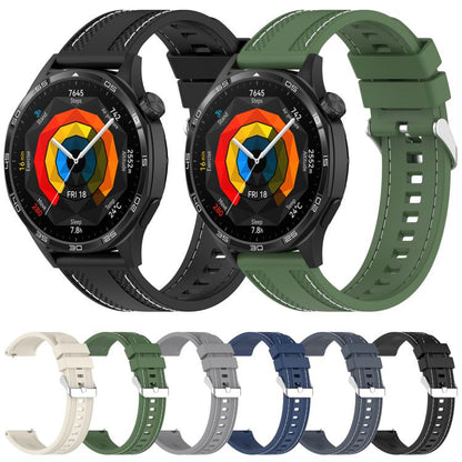 xDfind Stitching Silicone Sport Watch Band, 22mm