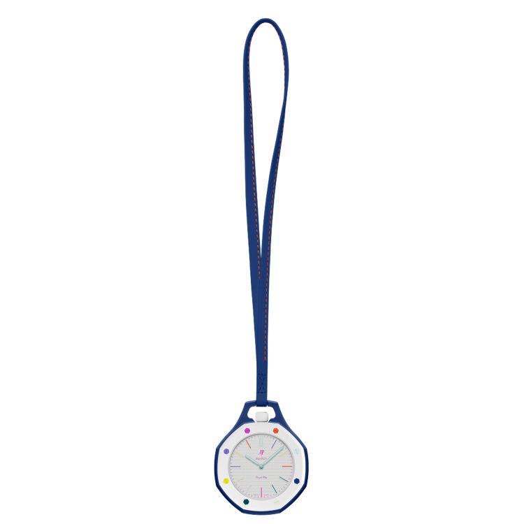 For Swatch Royal Pop xDfind Pocket Watch Calfskin Lanyard and Case, S 18cm, M 32cm, L 42cm