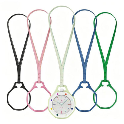 For Swatch Royal Pop xDfind Pocket Watch Calfskin Lanyard and Case, S 18cm, M 32cm, L 42cm