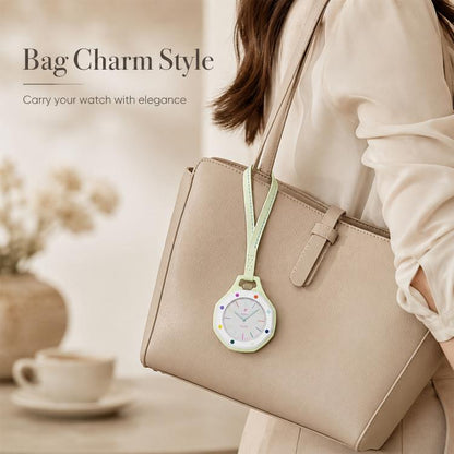 For Swatch Royal Pop xDfind Pocket Watch Calfskin Lanyard and Case, S 18cm, M 32cm, L 42cm