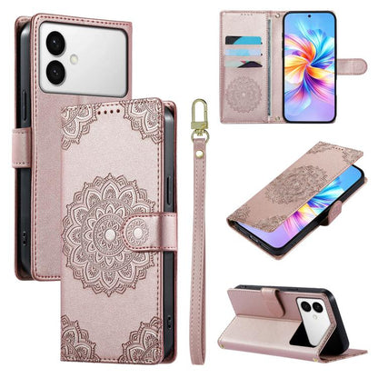 Totem Embossed Magnetic Closure Vegan Leather Phone Case with Strap, For Galaxy S26+ 5G, For Galaxy S26 Edge 5G, For Galaxy S26 Ultra 5G, For Galaxy S26 5G, For Galaxy S25 FE 5G, For Galaxy S25 Edge 5G, For Galaxy S25 5G / S24 5G                       ...