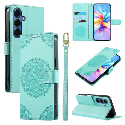 Totem Embossed Magnetic Closure Vegan Leather Phone Case with Strap, For Galaxy S26+ 5G, For Galaxy S26 Edge 5G, For Galaxy S26 Ultra 5G, For Galaxy S26 5G, For Galaxy S25 FE 5G, For Galaxy S25 Edge 5G, For Galaxy S25 5G / S24 5G                       ...