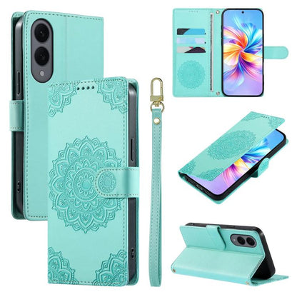 Totem Embossed Magnetic Closure Vegan Leather Phone Case with Strap, For Galaxy S26+ 5G, For Galaxy S26 Edge 5G, For Galaxy S26 Ultra 5G, For Galaxy S26 5G, For Galaxy S25 FE 5G, For Galaxy S25 Edge 5G, For Galaxy S25 5G / S24 5G                       ...