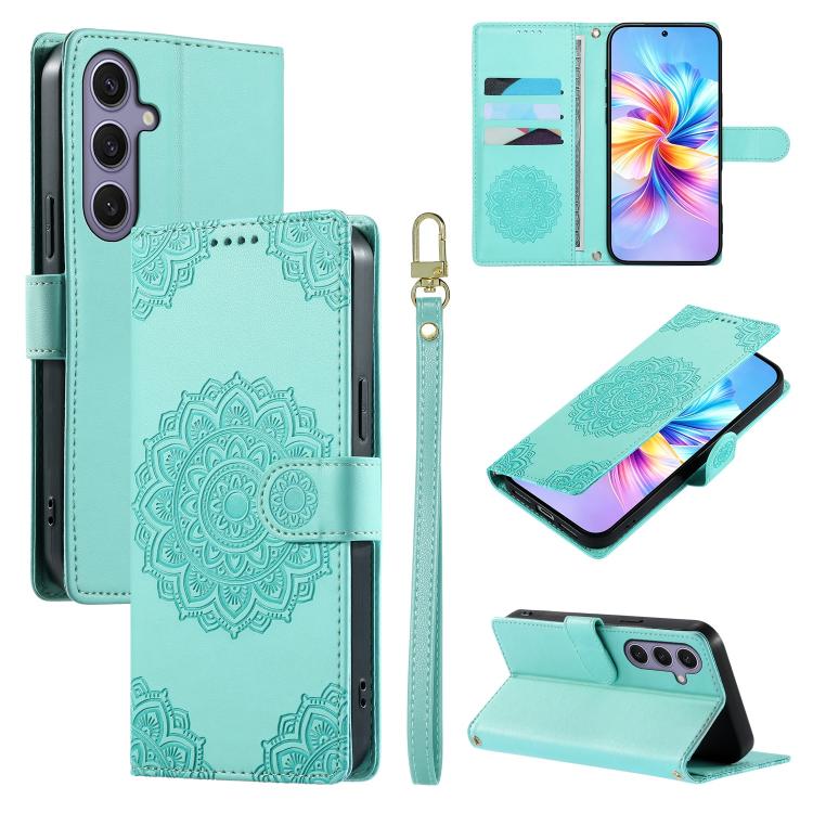 Totem Embossed Magnetic Closure Vegan Leather Phone Case with Strap, For Galaxy S26+ 5G, For Galaxy S26 Edge 5G, For Galaxy S26 Ultra 5G, For Galaxy S26 5G, For Galaxy S25 FE 5G, For Galaxy S25 Edge 5G, For Galaxy S25 5G / S24 5G                       ...