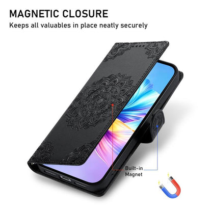 Totem Embossed Magnetic Closure Vegan Leather Phone Case with Strap, For Galaxy S20+ 5G, For Galaxy S20