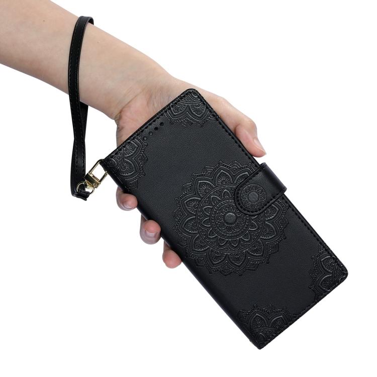 Totem Embossed Magnetic Closure Vegan Leather Phone Case with Strap, For Galaxy S20+ 5G, For Galaxy S20