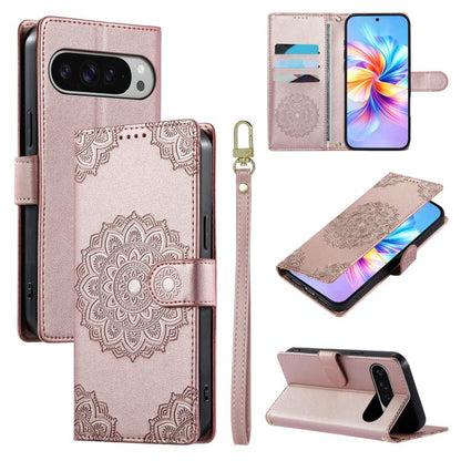 Totem Embossed Magnetic Closure Vegan Leather Phone Case with Strap, For Google Pixel 11 Pro XL, For Google Pixel 11 / 11 Pro, For Google Pixel 10a, For Google Pixel 9a, For Google Pixel 9 Pro XL, For Google Pixel 9, For Google Pixel 8a                ...