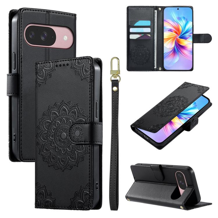 Totem Embossed Magnetic Closure Vegan Leather Phone Case with Strap, For Google Pixel 11 Pro XL, For Google Pixel 11 / 11 Pro, For Google Pixel 10a, For Google Pixel 9a, For Google Pixel 9 Pro XL, For Google Pixel 9, For Google Pixel 8a                ...