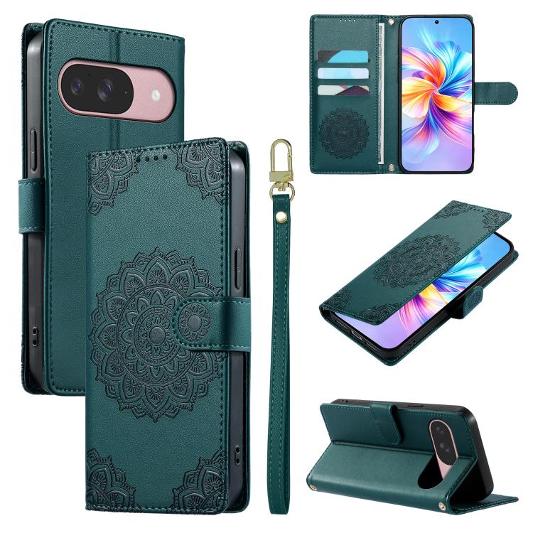 Totem Embossed Magnetic Closure Vegan Leather Phone Case with Strap, For Google Pixel 11 Pro XL, For Google Pixel 11 / 11 Pro, For Google Pixel 10a, For Google Pixel 9a, For Google Pixel 9 Pro XL, For Google Pixel 9, For Google Pixel 8a                ...