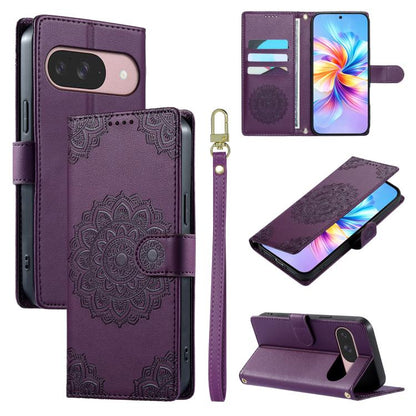 Totem Embossed Magnetic Closure Vegan Leather Phone Case with Strap, For Google Pixel 11 Pro XL, For Google Pixel 11 / 11 Pro, For Google Pixel 10a, For Google Pixel 9a, For Google Pixel 9 Pro XL, For Google Pixel 9, For Google Pixel 8a                ...
