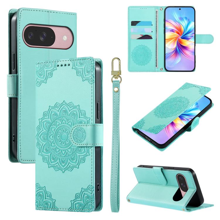 Totem Embossed Magnetic Closure Vegan Leather Phone Case with Strap, For Google Pixel 11 Pro XL, For Google Pixel 11 / 11 Pro, For Google Pixel 10a, For Google Pixel 9a, For Google Pixel 9 Pro XL, For Google Pixel 9, For Google Pixel 8a                ...