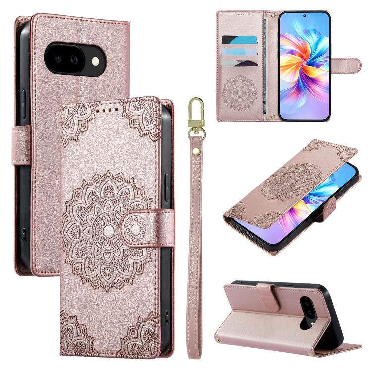 Totem Embossed Magnetic Closure Vegan Leather Phone Case with Strap, For Google Pixel 11 Pro XL, For Google Pixel 11 / 11 Pro, For Google Pixel 10a, For Google Pixel 9a, For Google Pixel 9 Pro XL, For Google Pixel 9, For Google Pixel 8a                ...