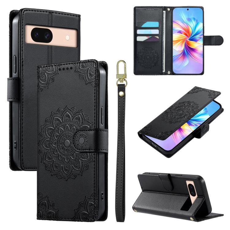 Totem Embossed Magnetic Closure Vegan Leather Phone Case with Strap, For Google Pixel 11 Pro XL, For Google Pixel 11 / 11 Pro, For Google Pixel 10a, For Google Pixel 9a, For Google Pixel 9 Pro XL, For Google Pixel 9, For Google Pixel 8a                ...
