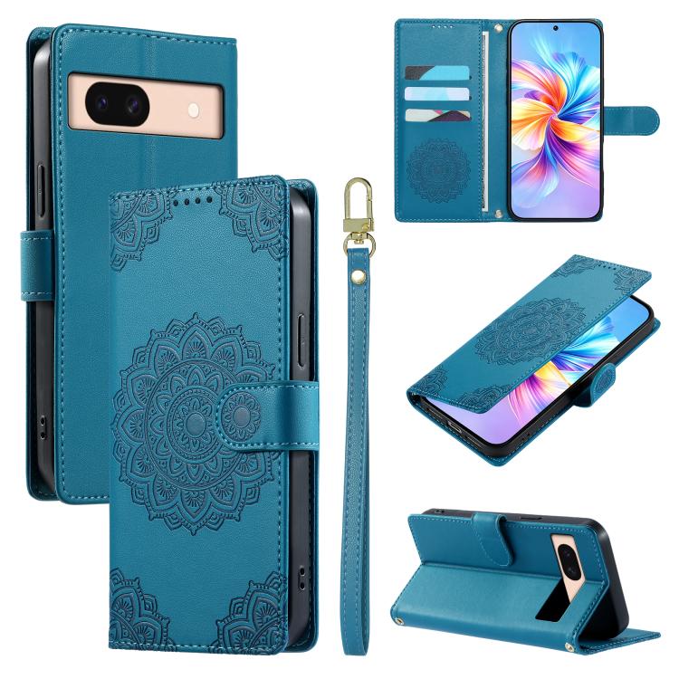 Totem Embossed Magnetic Closure Vegan Leather Phone Case with Strap, For Google Pixel 11 Pro XL, For Google Pixel 11 / 11 Pro, For Google Pixel 10a, For Google Pixel 9a, For Google Pixel 9 Pro XL, For Google Pixel 9, For Google Pixel 8a                ...