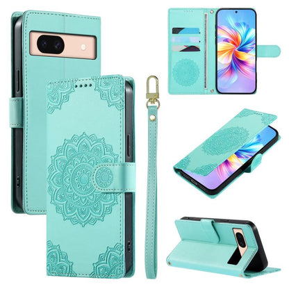Totem Embossed Magnetic Closure Vegan Leather Phone Case with Strap, For Google Pixel 11 Pro XL, For Google Pixel 11 / 11 Pro, For Google Pixel 10a, For Google Pixel 9a, For Google Pixel 9 Pro XL, For Google Pixel 9, For Google Pixel 8a                ...
