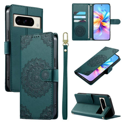 Totem Embossed Magnetic Closure Vegan Leather Phone Case with Strap, For Google Pixel 11 Pro XL, For Google Pixel 11 / 11 Pro, For Google Pixel 10a, For Google Pixel 9a, For Google Pixel 9 Pro XL, For Google Pixel 9, For Google Pixel 8a                ...