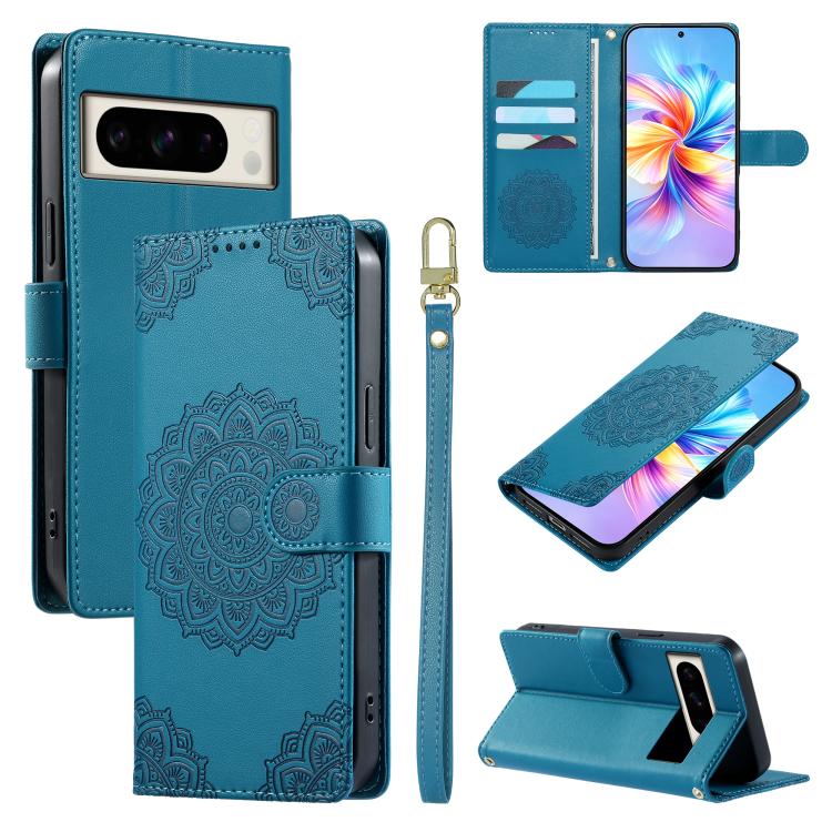 Totem Embossed Magnetic Closure Vegan Leather Phone Case with Strap, For Google Pixel 11 Pro XL, For Google Pixel 11 / 11 Pro, For Google Pixel 10a, For Google Pixel 9a, For Google Pixel 9 Pro XL, For Google Pixel 9, For Google Pixel 8a                ...