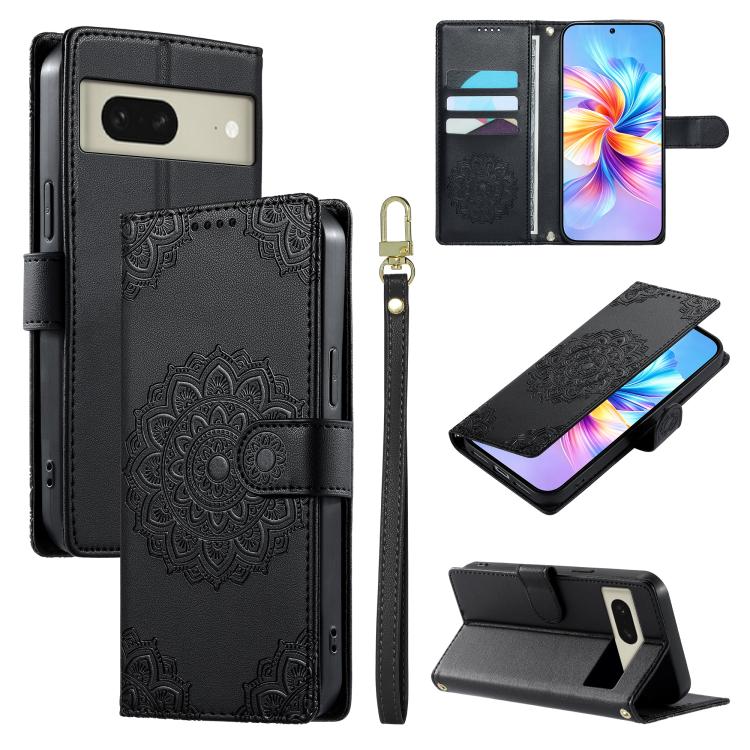 Totem Embossed Magnetic Closure Vegan Leather Phone Case with Strap, For Google Pixel 11 Pro XL, For Google Pixel 11 / 11 Pro, For Google Pixel 10a, For Google Pixel 9a, For Google Pixel 9 Pro XL, For Google Pixel 9, For Google Pixel 8a                ...