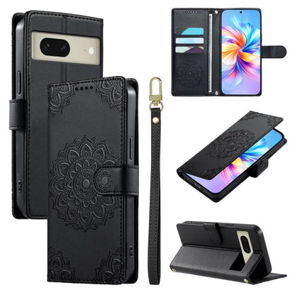 Totem Embossed Magnetic Closure Vegan Leather Phone Case with Strap, For Google Pixel 11 Pro XL, For Google Pixel 11 / 11 Pro, For Google Pixel 10a, For Google Pixel 9a, For Google Pixel 9 Pro XL, For Google Pixel 9, For Google Pixel 8a                ...