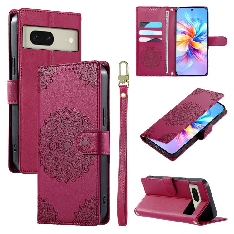 Totem Embossed Magnetic Closure Vegan Leather Phone Case with Strap, For Google Pixel 11 Pro XL, For Google Pixel 11 / 11 Pro, For Google Pixel 10a, For Google Pixel 9a, For Google Pixel 9 Pro XL, For Google Pixel 9, For Google Pixel 8a                ...