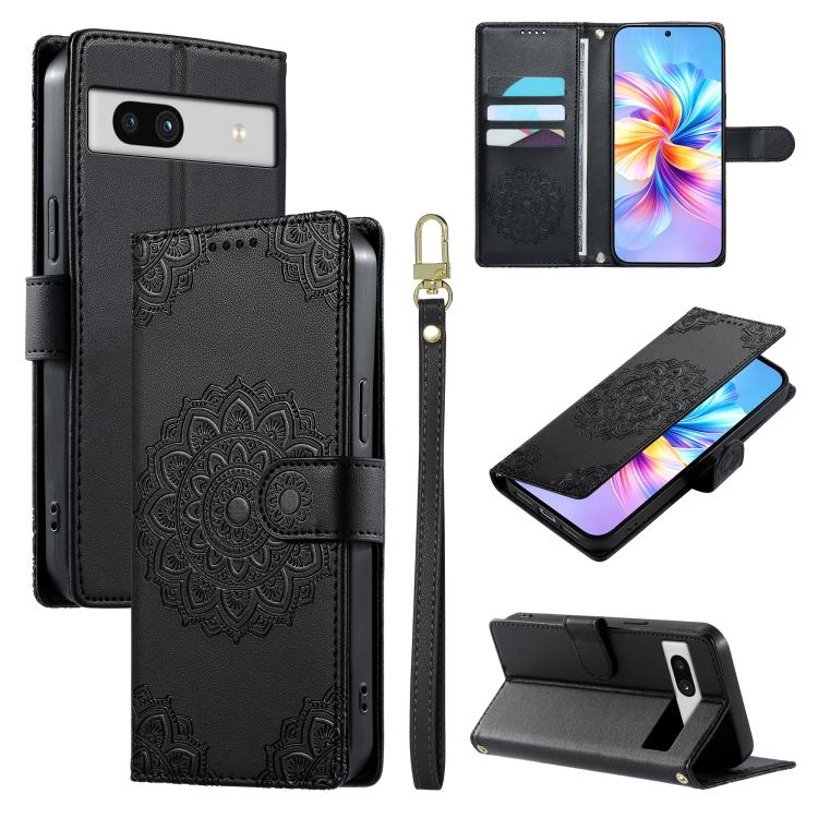 Totem Embossed Magnetic Closure Vegan Leather Phone Case with Strap, For Google Pixel 11 Pro XL, For Google Pixel 11 / 11 Pro, For Google Pixel 10a, For Google Pixel 9a, For Google Pixel 9 Pro XL, For Google Pixel 9, For Google Pixel 8a                ...