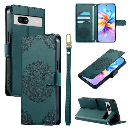 Totem Embossed Magnetic Closure Vegan Leather Phone Case with Strap, For Google Pixel 11 Pro XL, For Google Pixel 11 / 11 Pro, For Google Pixel 10a, For Google Pixel 9a, For Google Pixel 9 Pro XL, For Google Pixel 9, For Google Pixel 8a                ...