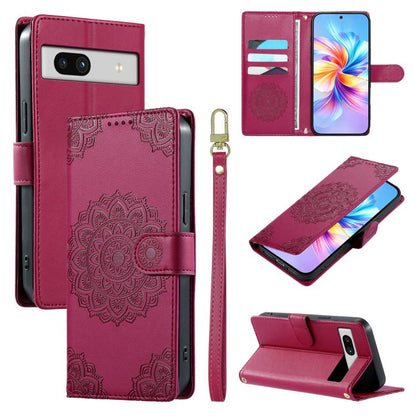 Totem Embossed Magnetic Closure Vegan Leather Phone Case with Strap, For Google Pixel 11 Pro XL, For Google Pixel 11 / 11 Pro, For Google Pixel 10a, For Google Pixel 9a, For Google Pixel 9 Pro XL, For Google Pixel 9, For Google Pixel 8a                ...