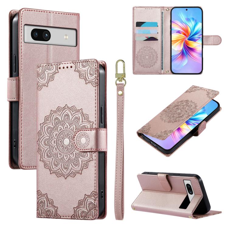 Totem Embossed Magnetic Closure Vegan Leather Phone Case with Strap, For Google Pixel 11 Pro XL, For Google Pixel 11 / 11 Pro, For Google Pixel 10a, For Google Pixel 9a, For Google Pixel 9 Pro XL, For Google Pixel 9, For Google Pixel 8a                ...