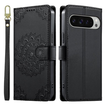 Totem Embossed Magnetic Closure Vegan Leather Phone Case with Strap, For Google Pixel 11 Pro XL, For Google Pixel 11 / 11 Pro, For Google Pixel 10a, For Google Pixel 9a, For Google Pixel 9 Pro XL, For Google Pixel 9, For Google Pixel 8a                ...