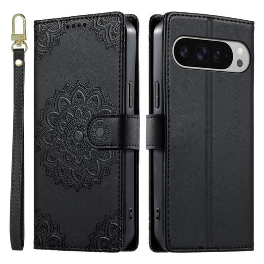Totem Embossed Magnetic Closure Vegan Leather Phone Case with Strap, For Google Pixel 11 Pro XL, For Google Pixel 11 / 11 Pro, For Google Pixel 10a, For Google Pixel 9a, For Google Pixel 9 Pro XL, For Google Pixel 9, For Google Pixel 8a                ...