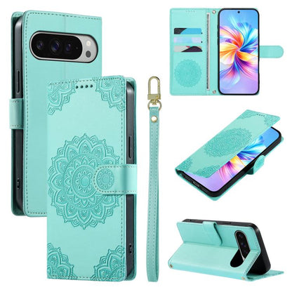 Totem Embossed Magnetic Closure Vegan Leather Phone Case with Strap, For Google Pixel 11 Pro XL, For Google Pixel 11 / 11 Pro, For Google Pixel 10a, For Google Pixel 9a, For Google Pixel 9 Pro XL, For Google Pixel 9, For Google Pixel 8a                ...