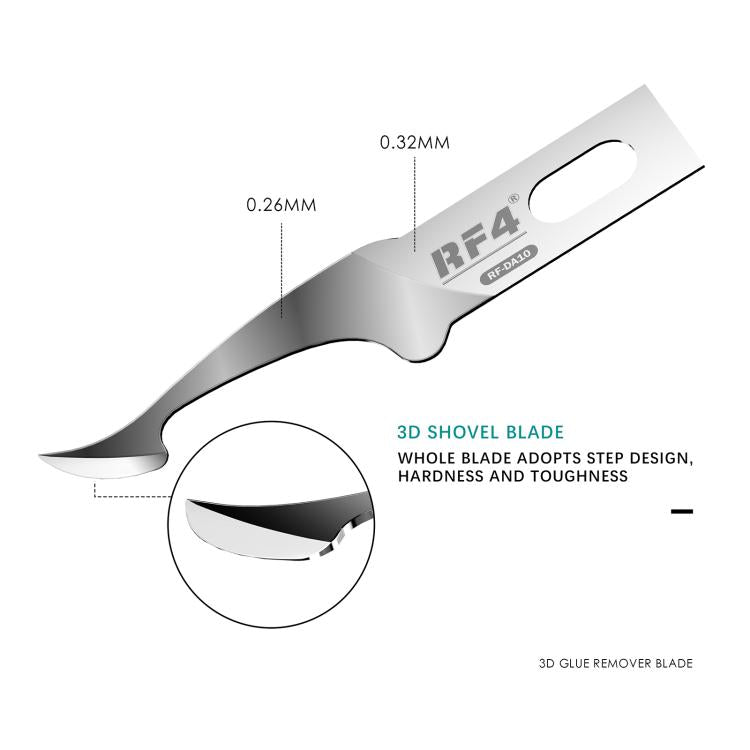 RF4 RF-KB11 3D Tin Scraping Blade and Anti-Static Glue Removal Brush Set, RF-KB11
