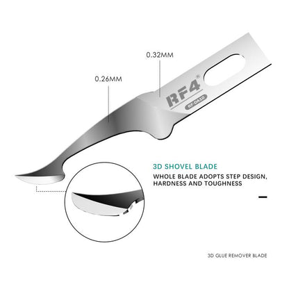 RF4 RF-KB11 3D Tin Scraping Blade and Anti-Static Glue Removal Brush Set, RF-KB11