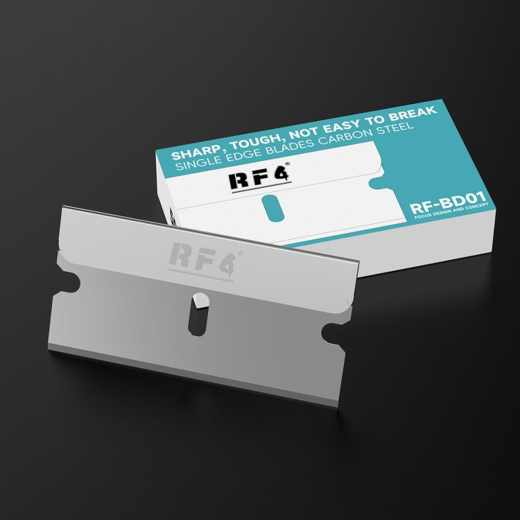RF4 RF-BD01 100pcs Single-sided High Toughness Carbon Steel Blades for LCD Screen OCA Glue Remover, RF-BD01