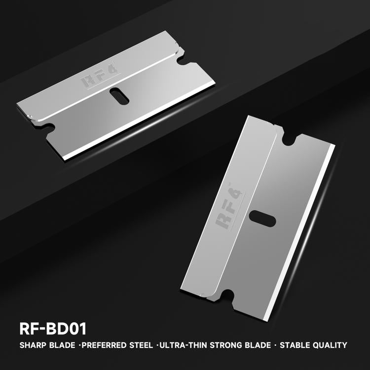 RF4 RF-BD01 100pcs Single-sided High Toughness Carbon Steel Blades for LCD Screen OCA Glue Remover, RF-BD01