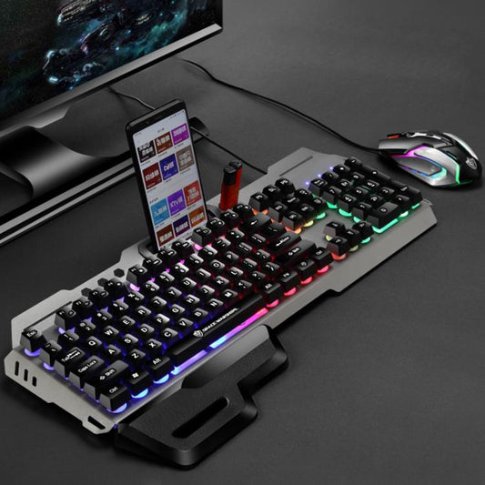 SHIPADOO GT700 Illuminated Wired Gaming Keyboard and 4D 2400DPI Mouse Set, GT700 4D 2400DPI Mouse Black, GT700 4D 2400DPI Mouse White