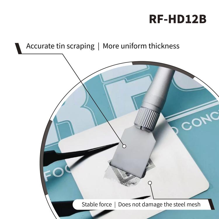 RF4 RF-HD12B Non-Magnetic Ceramic Squeegee Knife for PCB Solder Tin Removal, RF-HD12B