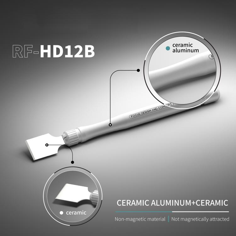 RF4 RF-HD12B Non-Magnetic Ceramic Squeegee Knife for PCB Solder Tin Removal, RF-HD12B