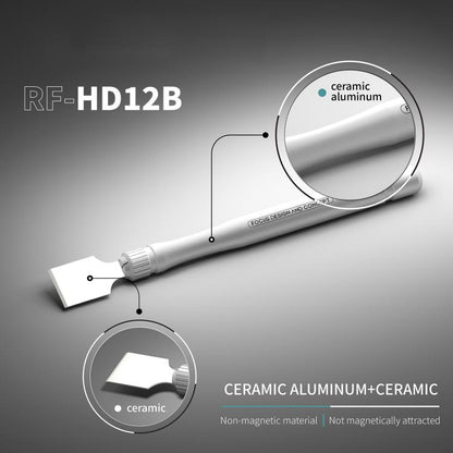 RF4 RF-HD12B Non-Magnetic Ceramic Squeegee Knife for PCB Solder Tin Removal, RF-HD12B