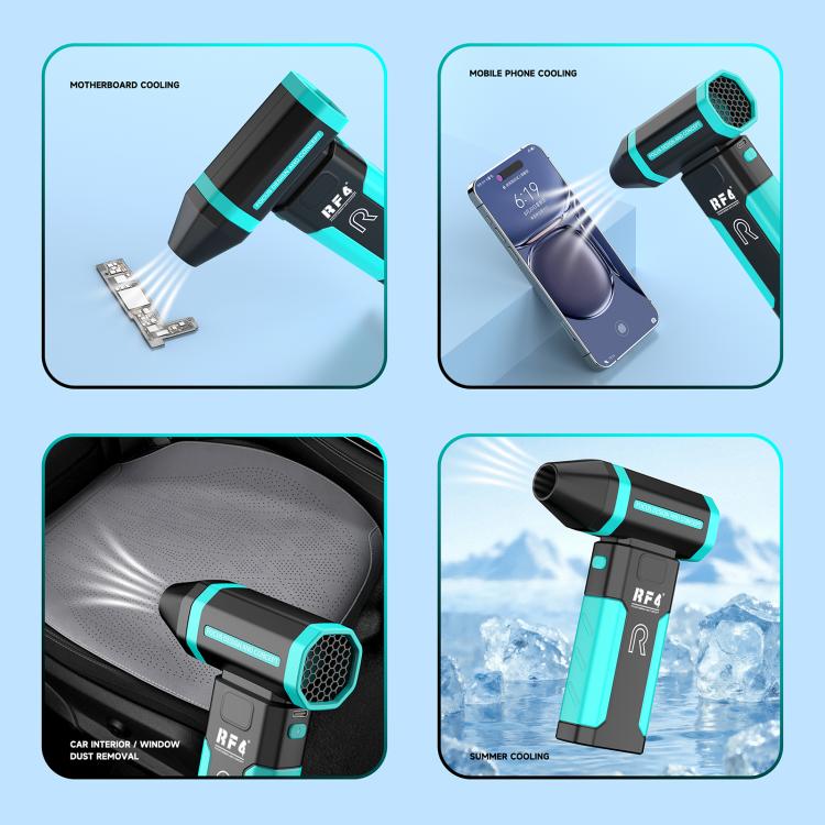 RF4 RF-P6 Portable Rechargeable Mini Powerful Dust Removal Fan with Night Light