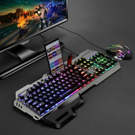SHIPADOO GT700 Illuminated Wired Gaming Keyboard and 6D 4800DPI Mouse Set, Battle Royale Edition