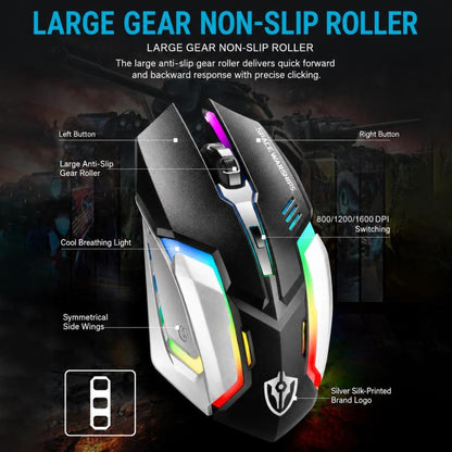 SHIPADOO GT700 Illuminated Wired Gaming Keyboard and 6D 4800DPI Mouse Set, Battle Royale Edition