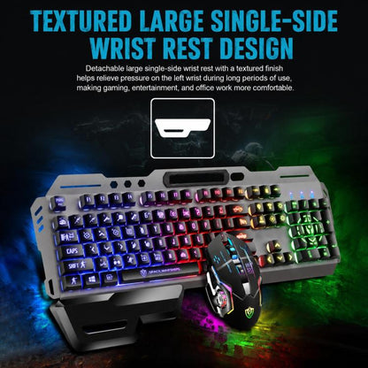 SHIPADOO GT700 Illuminated Wired Gaming Keyboard and 6D 4800DPI Mouse Set, Battle Royale Edition