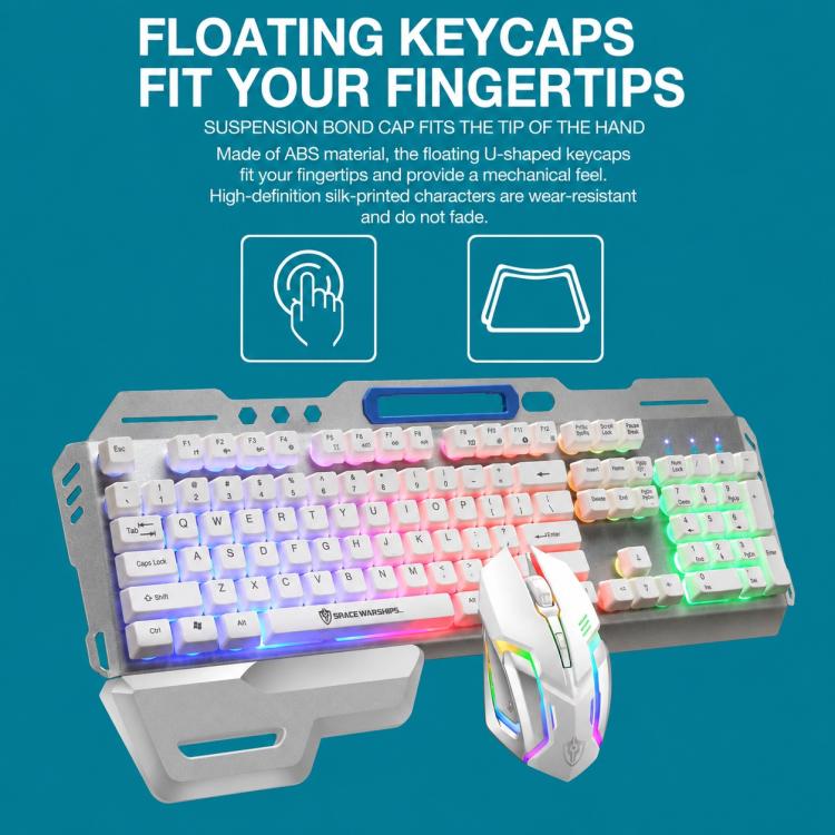 SHIPADOO GT700 Illuminated Wired Gaming Keyboard and 6D 4800DPI Mouse Set, Tri-color Backlight Version, GT700, Tri-color Backlight Version