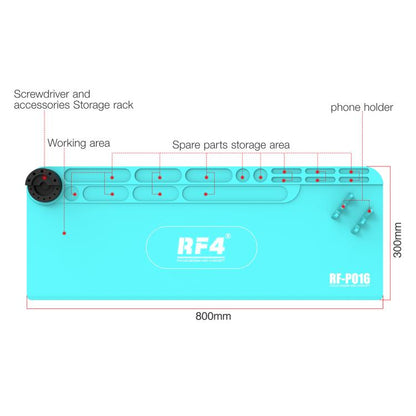 RF4 RF-PO16 Long Multi-functional High Temperature Resistant Silicone Pad with Storage Stand
